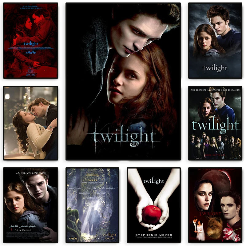 Classic Movie Twilight Poster Edward Bella Canvas Painting Prints Wall Art Picture Film Room Home Bar Cafe Decor Mural Classic Movie Twilight Poster Edward Bella Canvas Painting Prints Wall Art Picture Film Room Home Bar Cafe Decor Mural